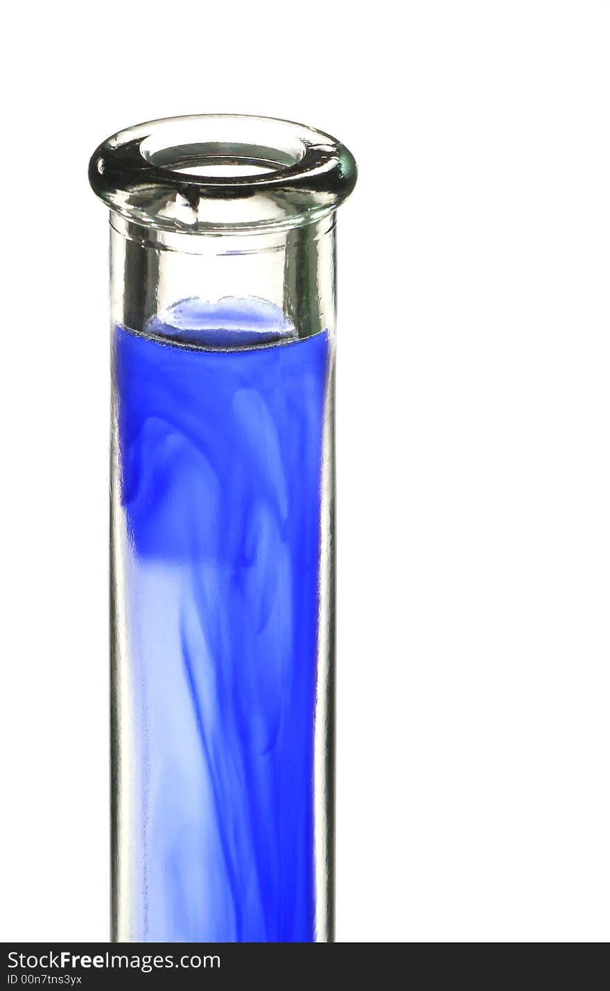 Blue ink and water in a clear bottle. Blue ink and water in a clear bottle