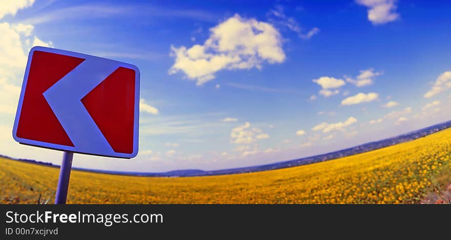 Sign on a background of clouds. Sign on a background of clouds