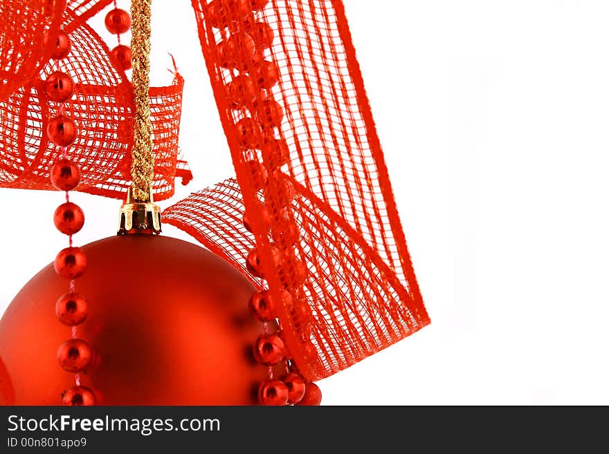 Christmas Ball On A White Background