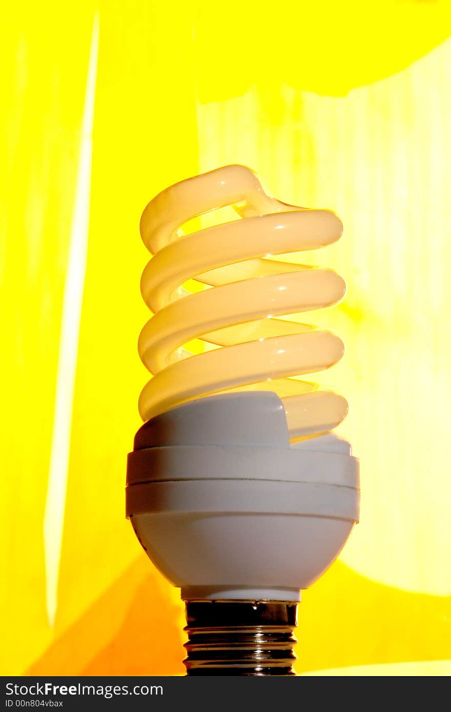 Bulb on a yellow background