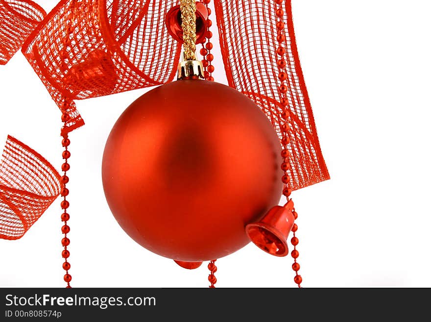 Christmas Ball On A White Background