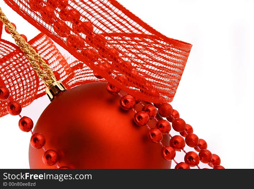 Christmas Ball On A White Background