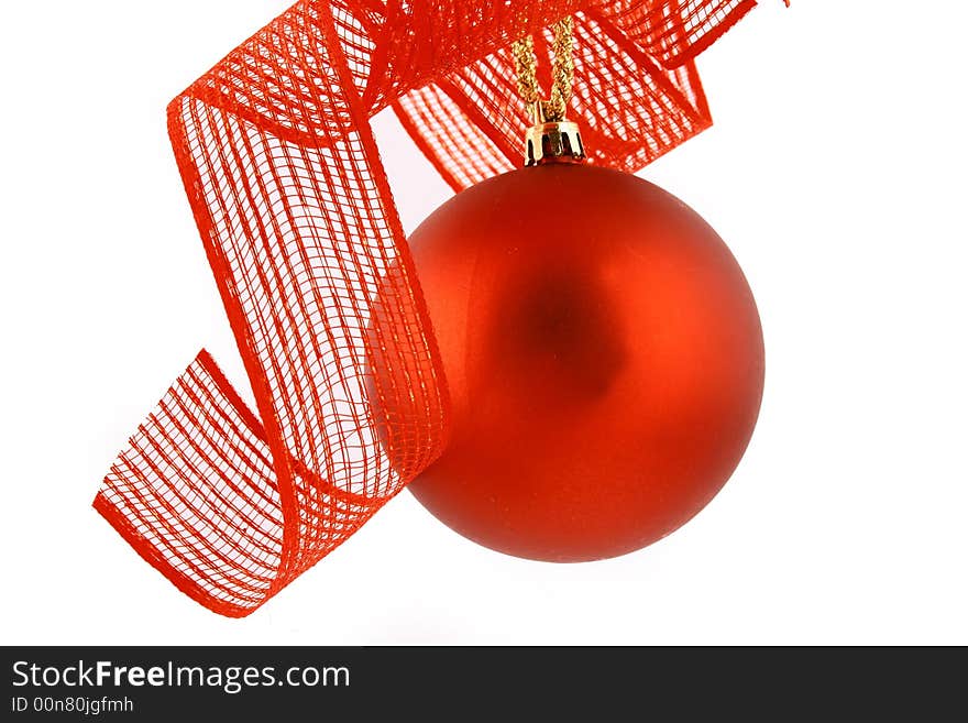 Christmas Ball On A White Background