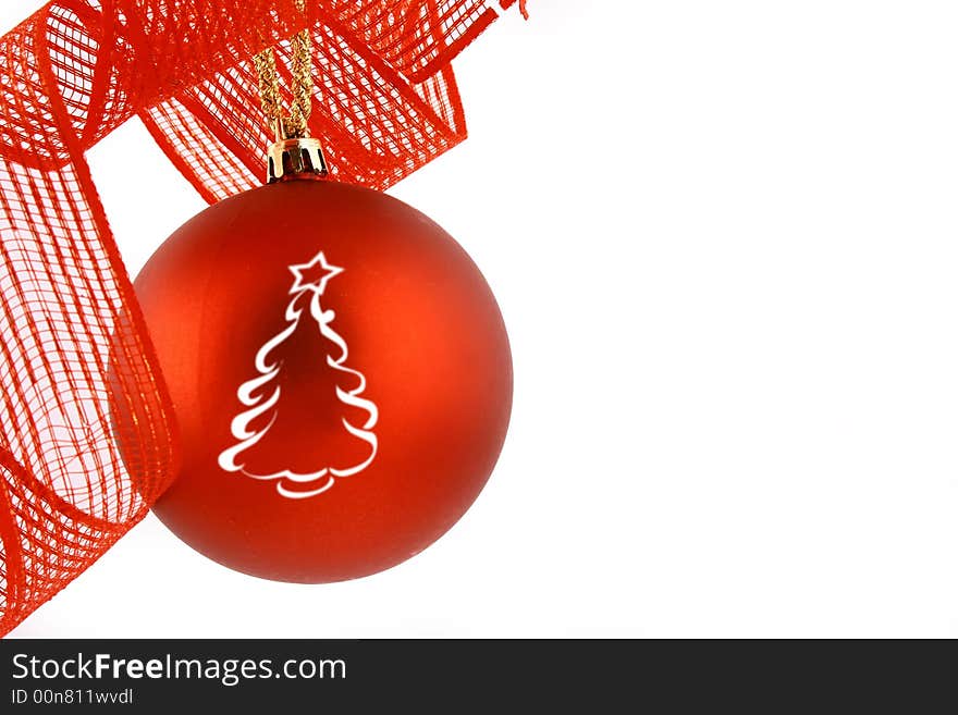 Christmas Ball On A White Background