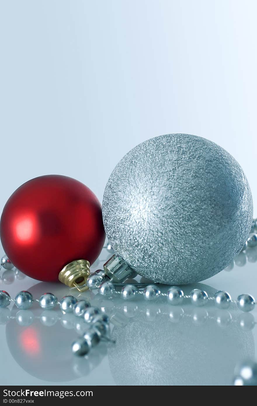 two christmas balls