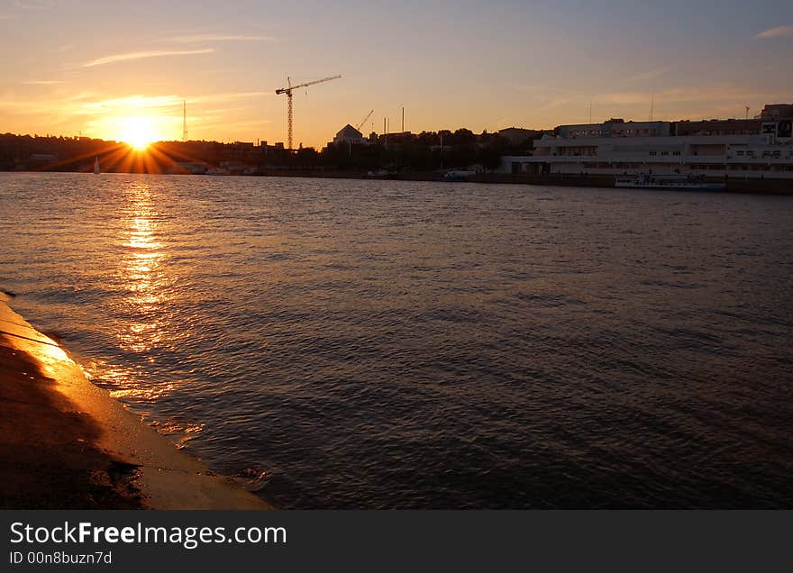 Decline on the river. Russia.Rostov-on-don