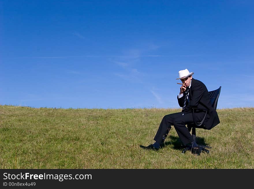 Happy businessman