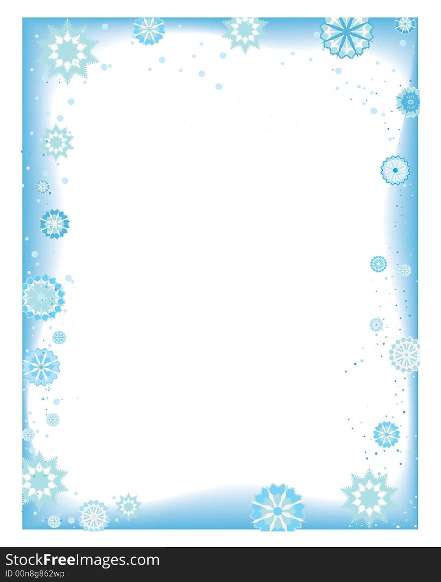 Blue and white snowflakes on a vertical background, There is also an .eps file available. Blue and white snowflakes on a vertical background, There is also an .eps file available.