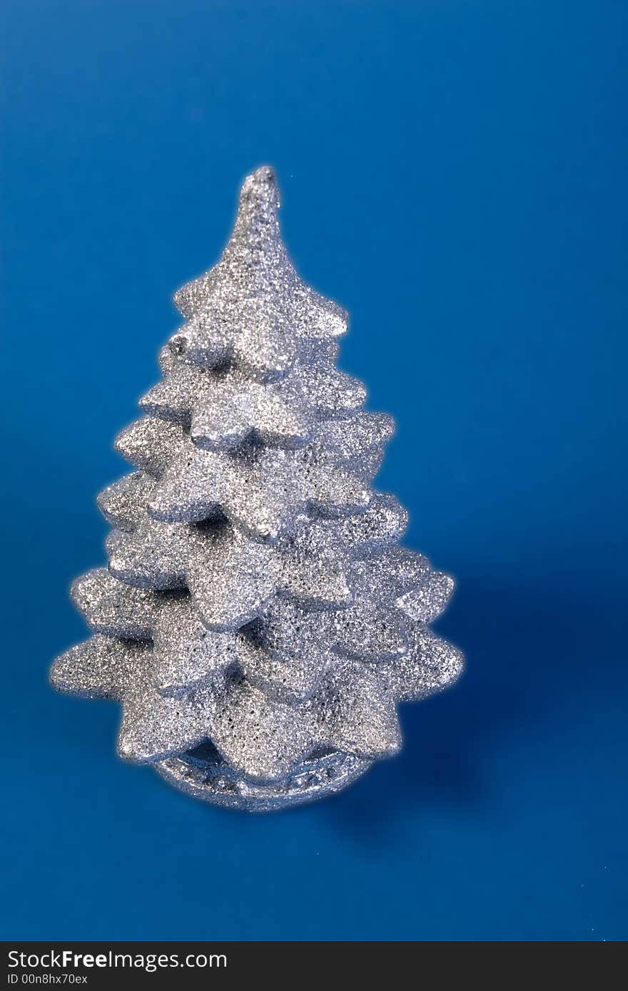 Sparkle christmas tree silver candle