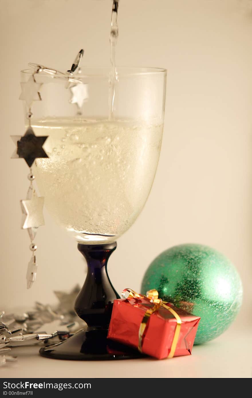 Christmas Champagne Glass