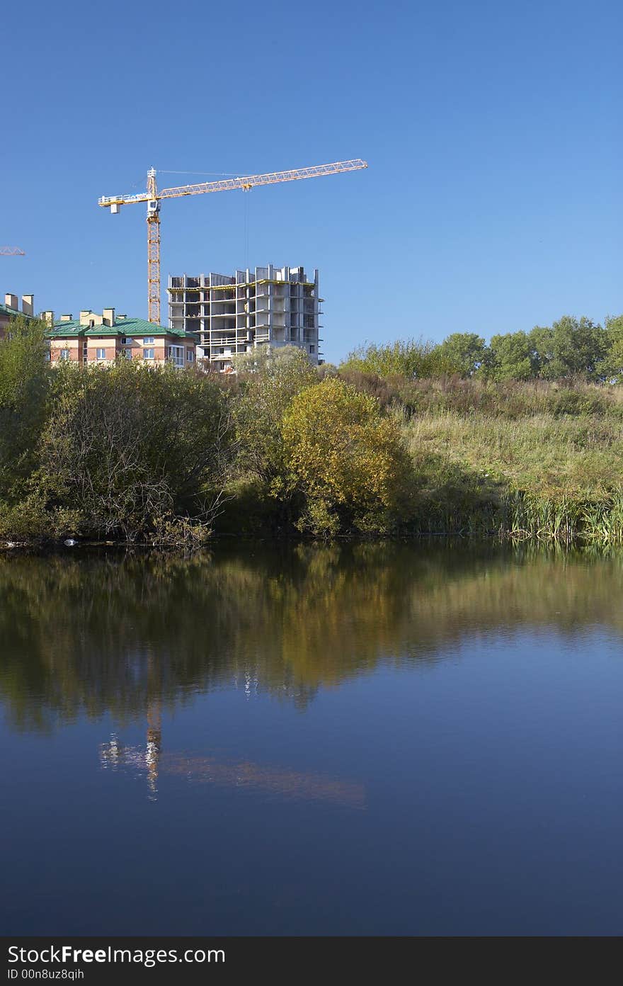 The tower crane, construction