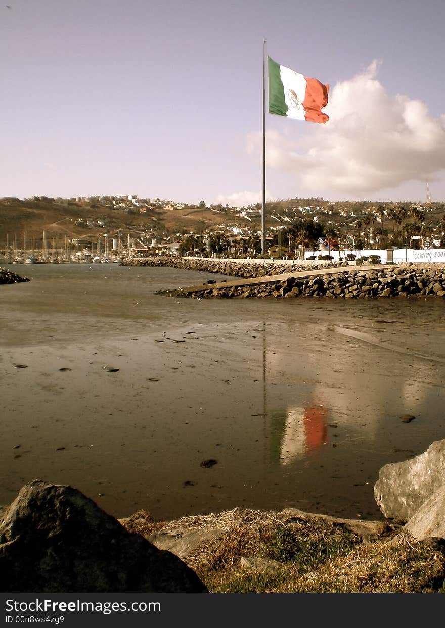 Aged photo of the Mexican Flag. Aged photo of the Mexican Flag