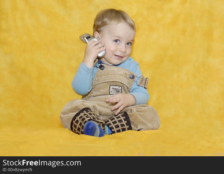 One little boy call at home. One little boy call at home