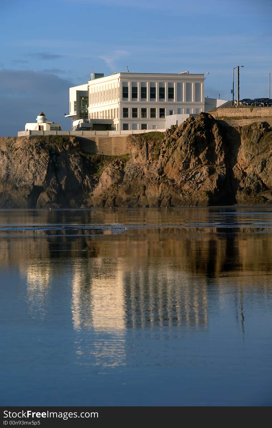 Afternoon Reflection, Ocean Beach, San Francisco, California. Afternoon Reflection, Ocean Beach, San Francisco, California