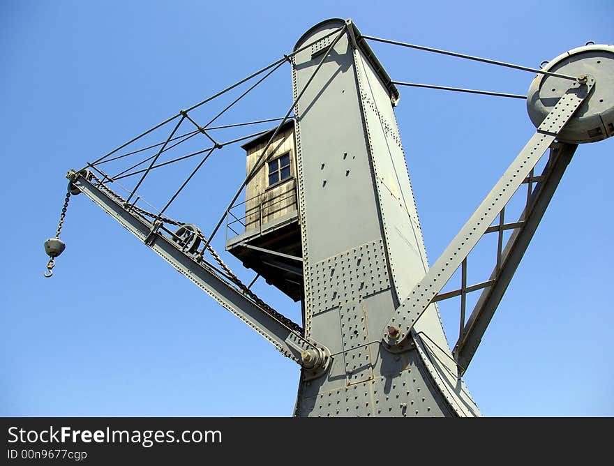 Ancient crane, Genoa, Italy