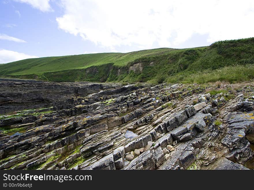 Scenic view of the sea in southern ireland. Scenic view of the sea in southern ireland