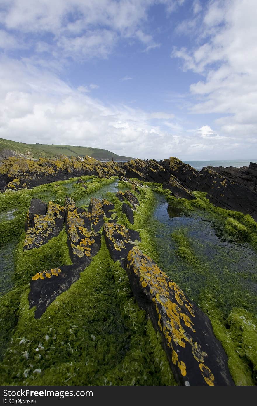 Rugged coastline in Southern Ireland. Rugged coastline in Southern Ireland