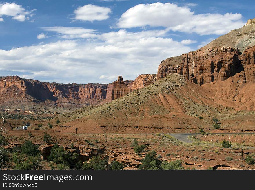 Scenic views of Capitol Reef National Park