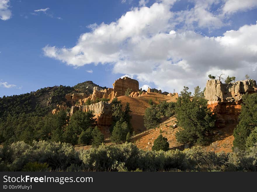 Scenic view of Dixie National Forest at Sunset