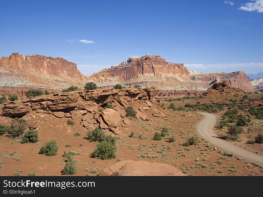 Scenic views of Capitol Reef National Park