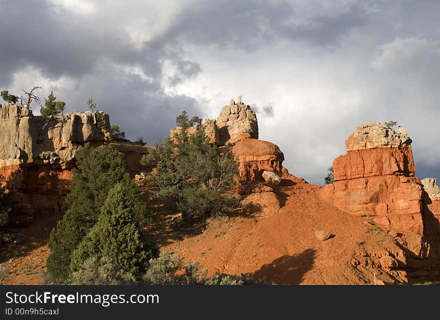 Scenic view of Dixie National Forest at Sunset