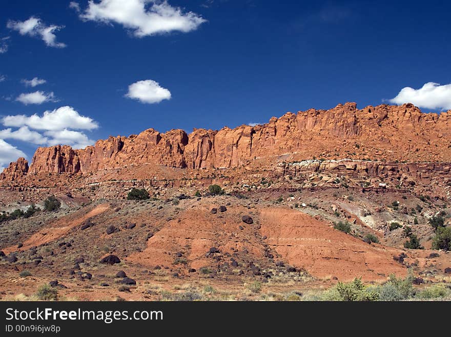 Scenic views of Capitol Reef National Park