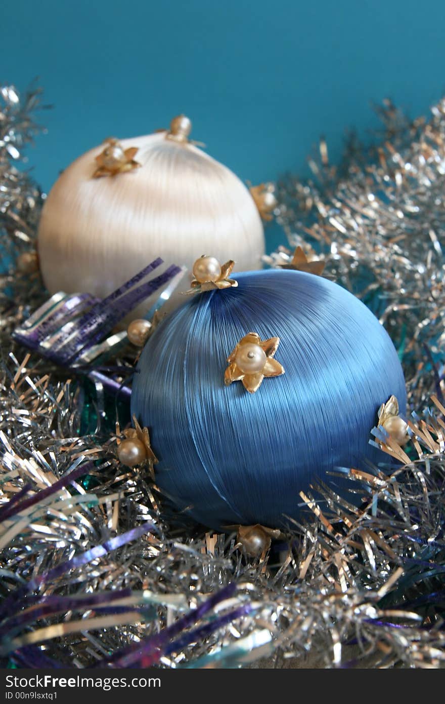 Blue and white christmas decoration