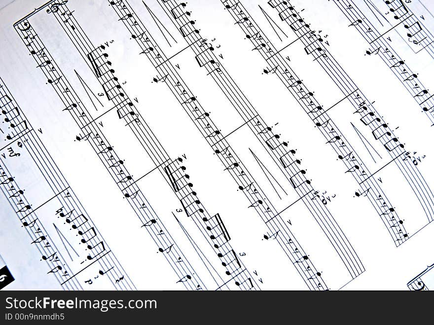 Music notes on white background