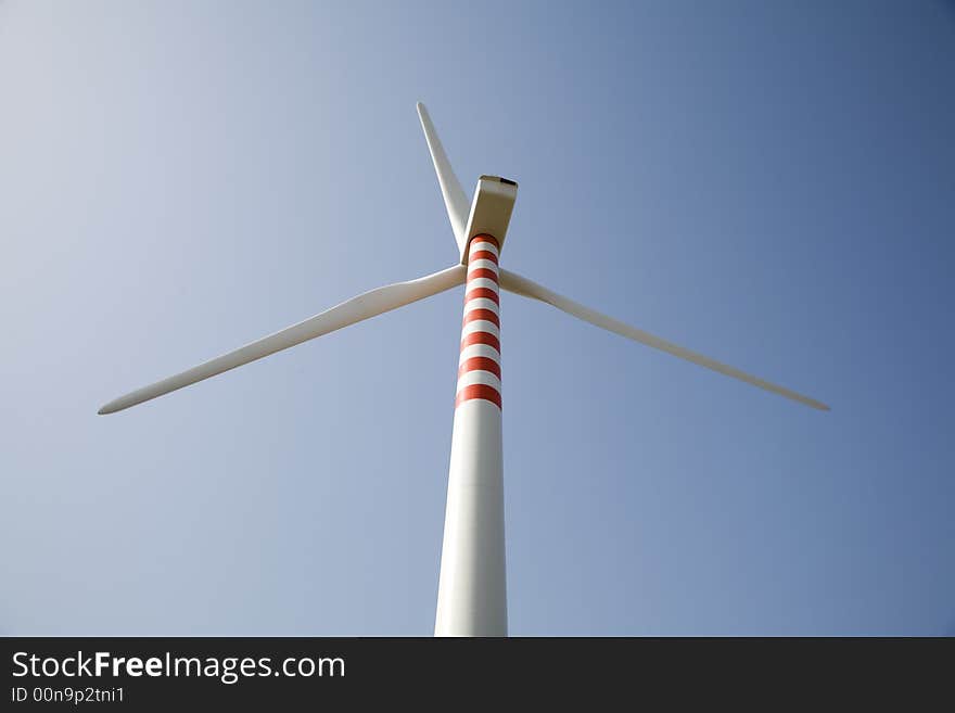 Environmental conservation: wind turbines in the field