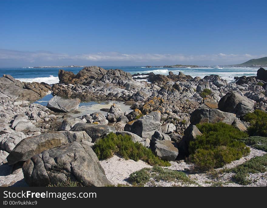 Coastline inside Posberg Nature Reserve, South Africa. Coastline inside Posberg Nature Reserve, South Africa