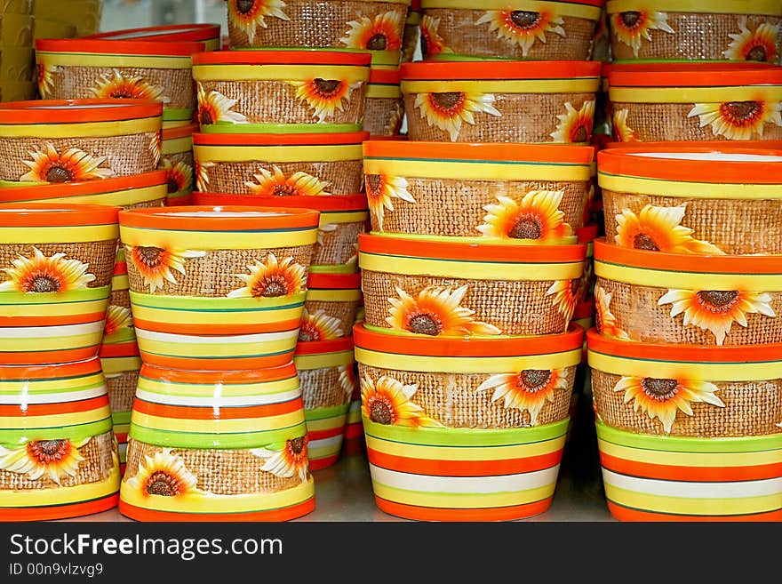 Sunflower Pots