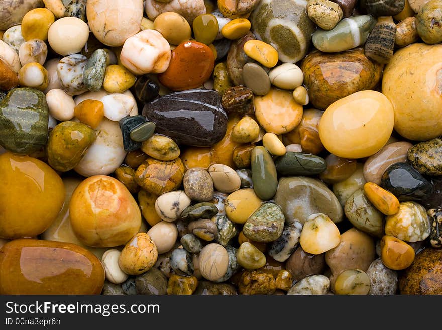 Background made of yellow pebbles.