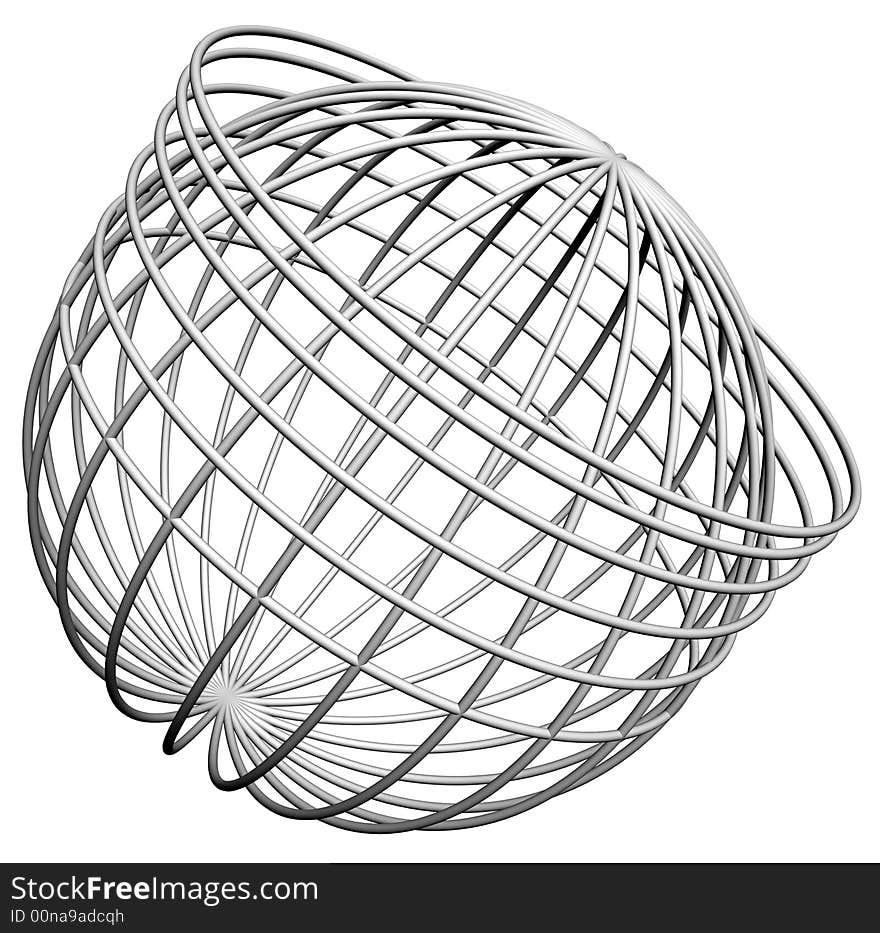 3D render of abstract globe. 3D render of abstract globe