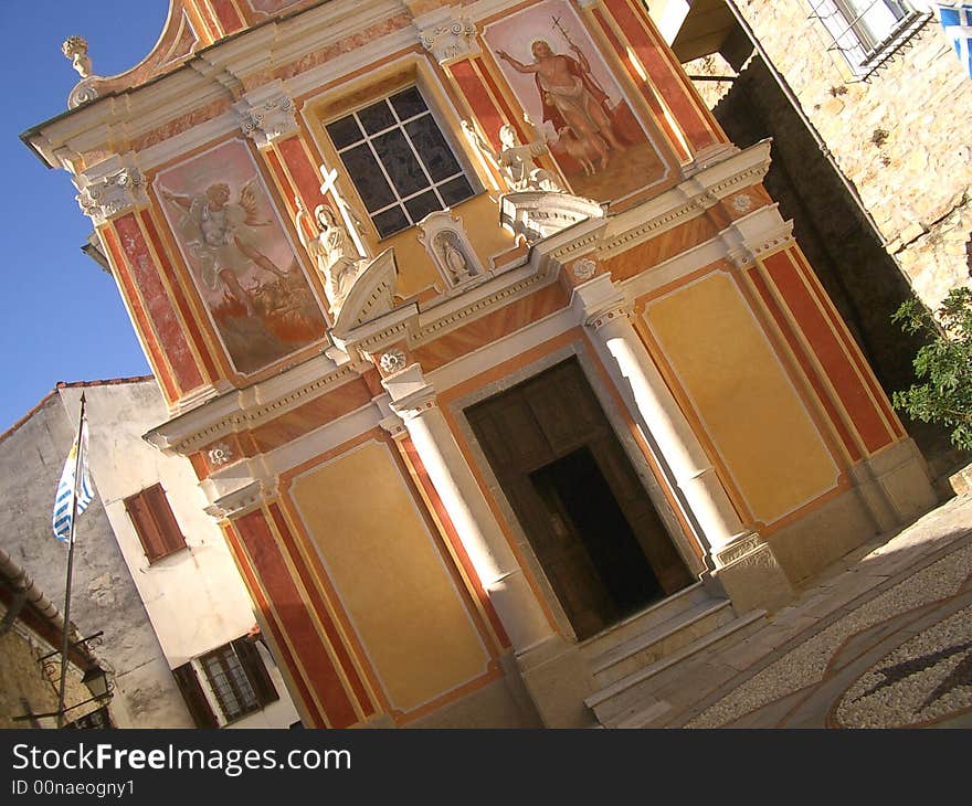 Church of S. Martin in the Old Bourg of Seborga, located in the back hills of Liguria, the famous Italian Flowers' Riviera. British Historian's consider Seborga the first constitutional monarchy of the world. Experts of international law agree that the Principality of Seborga cannot be considered part of the Italian Republic.