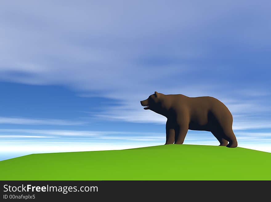 A 3 D render of bear