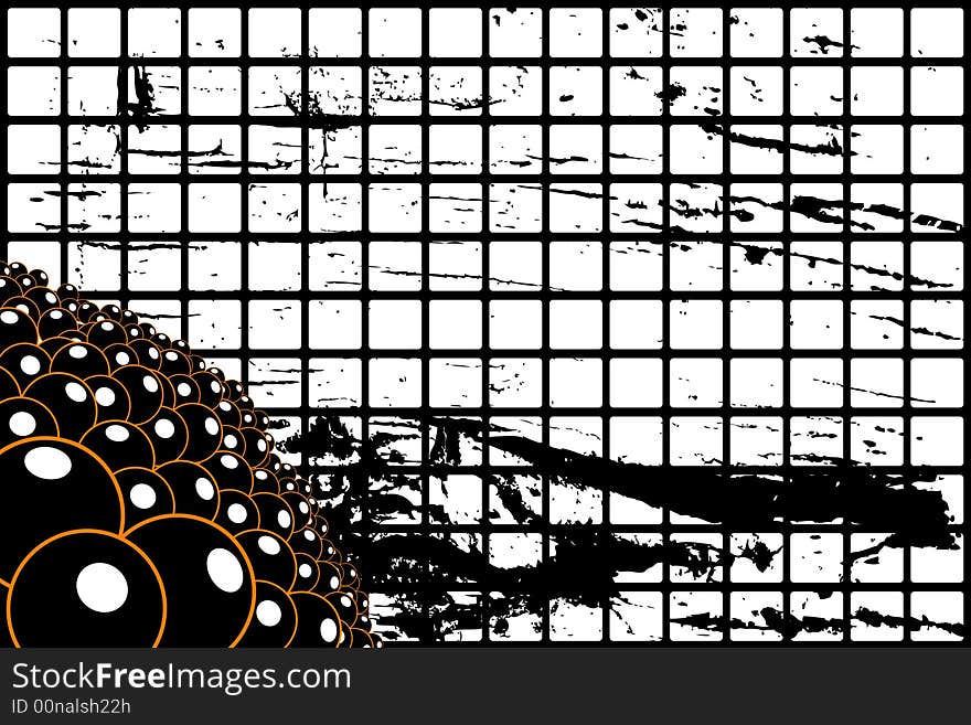 Abstract vector illustration black balls. Abstract vector illustration black balls