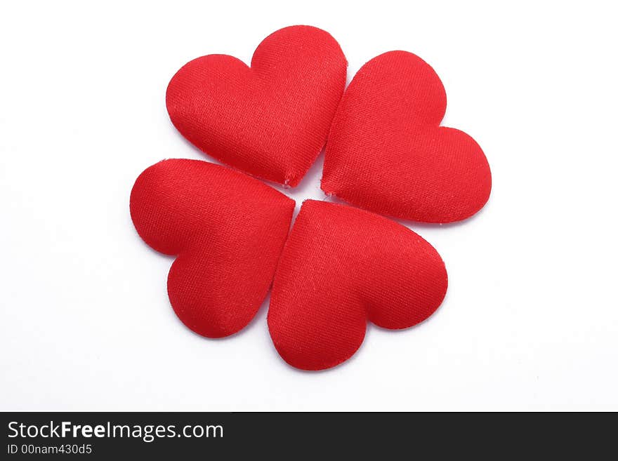 Four heart on the white background. Four heart on the white background