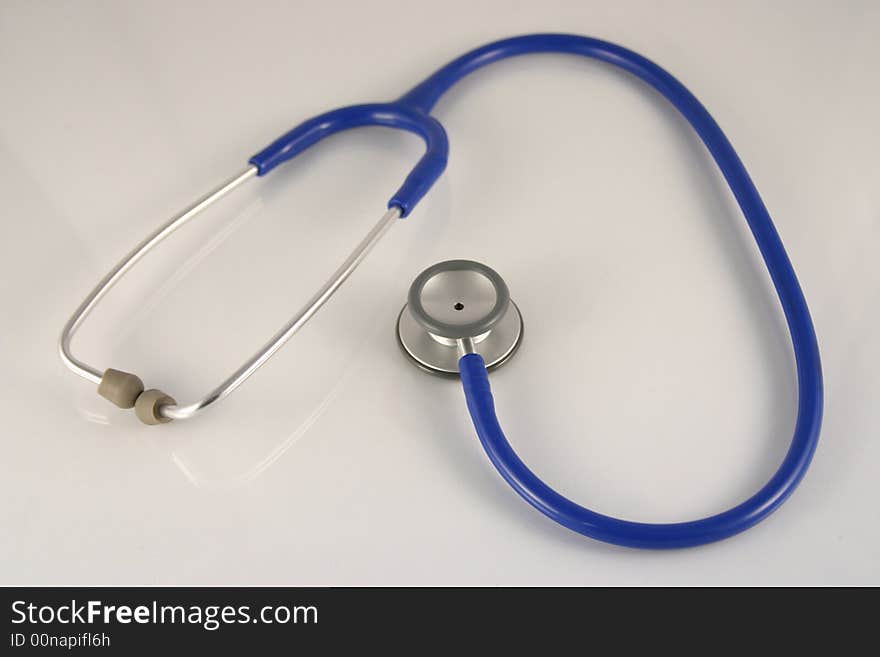 An isolated image of a stethoscope