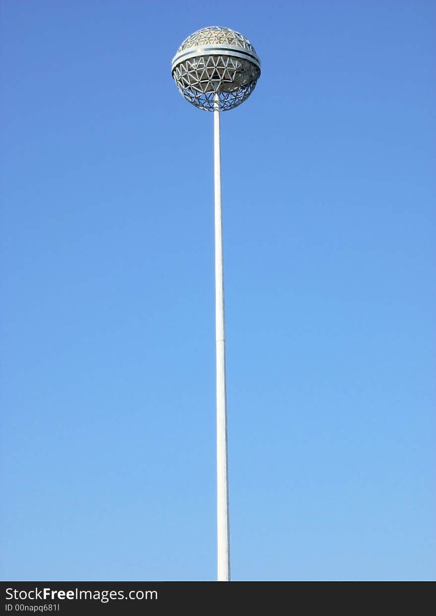 A street lamp near the S. Siro stadium in Milan. A street lamp near the S. Siro stadium in Milan