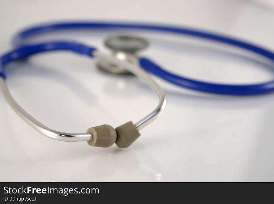 An isolated image of a stethoscope