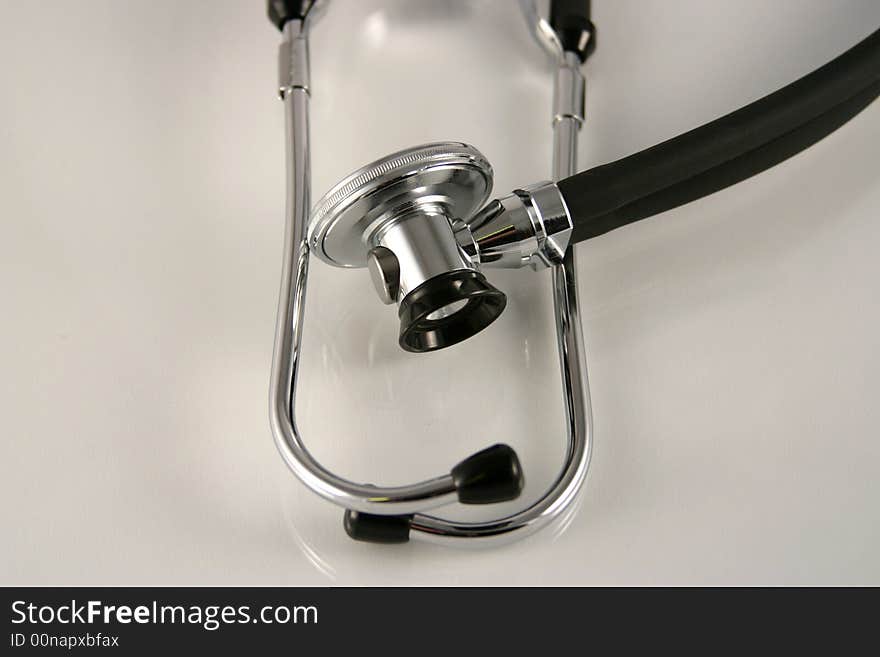 An isolated image of a stethoscope