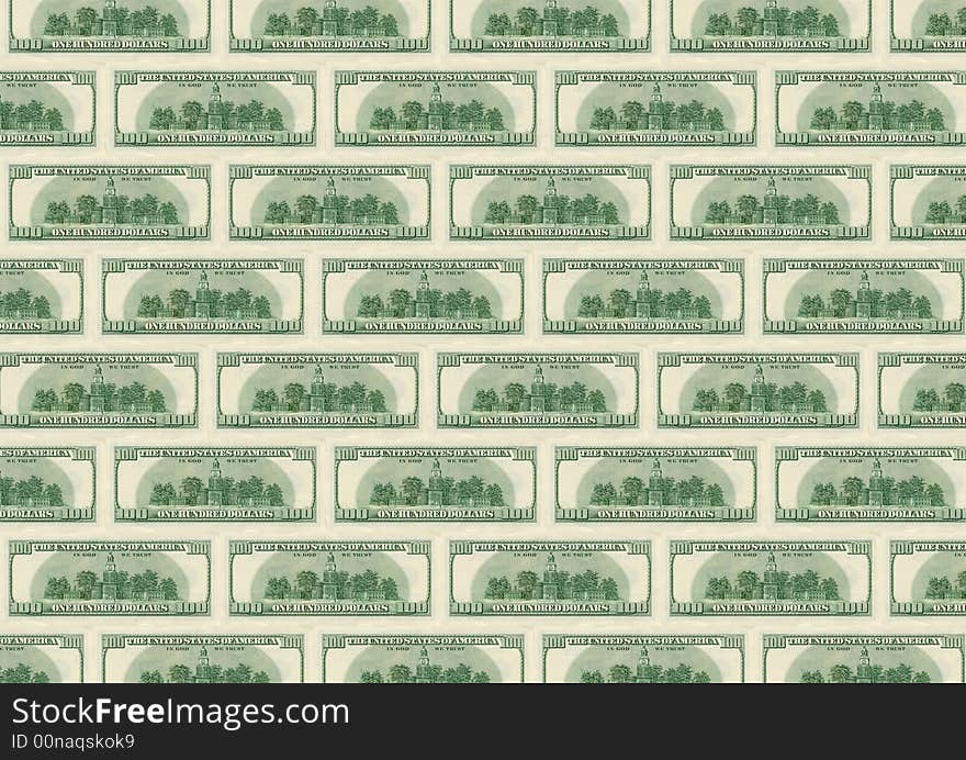 Background from dollars_underside. Dollar without serial number, very high quality