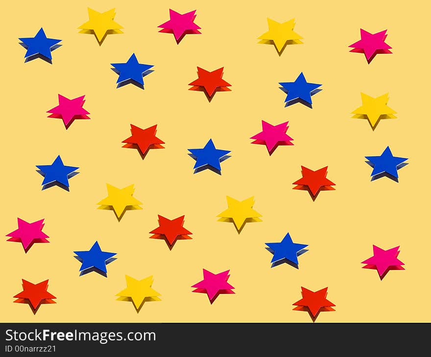 Golden background covered with stars. Golden background covered with stars