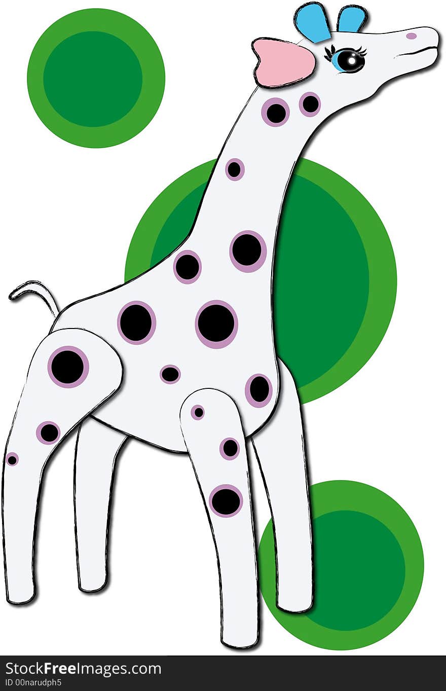 This image is a giraffe toy vector illustration. This image is a giraffe toy vector illustration.