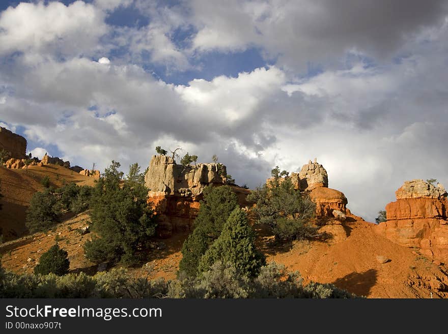 Scenic view of Dixie National Forest at Sunset