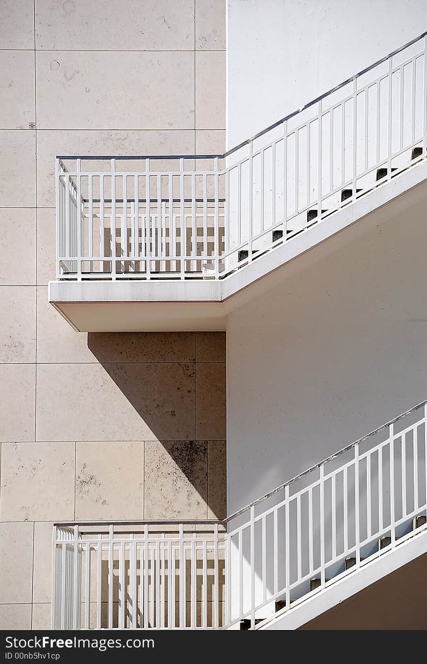 Stairs outside the building, shot at Messe, Frankfurt, Germany