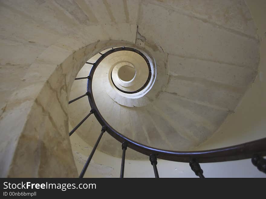 Old Spiral Staircase in an old house