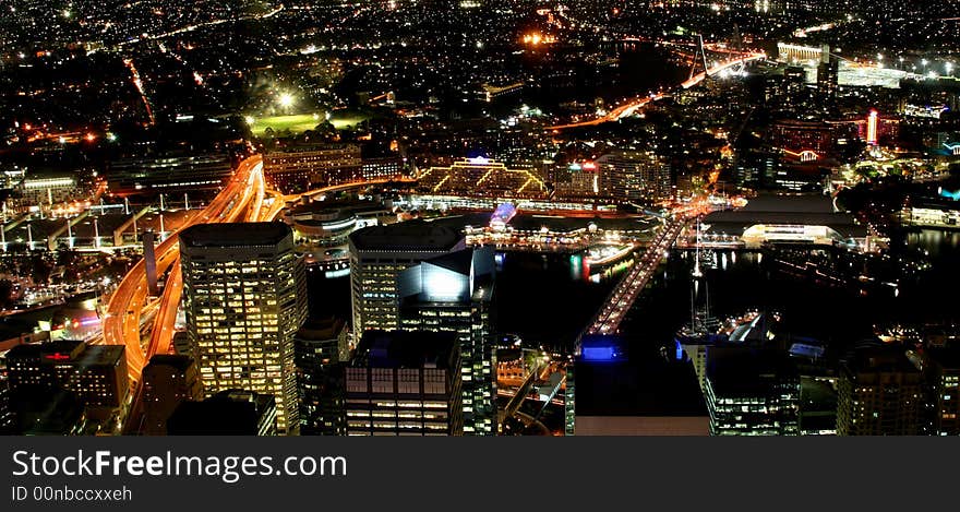 Sydney, Australia coming to life at night time. Sydney, Australia coming to life at night time