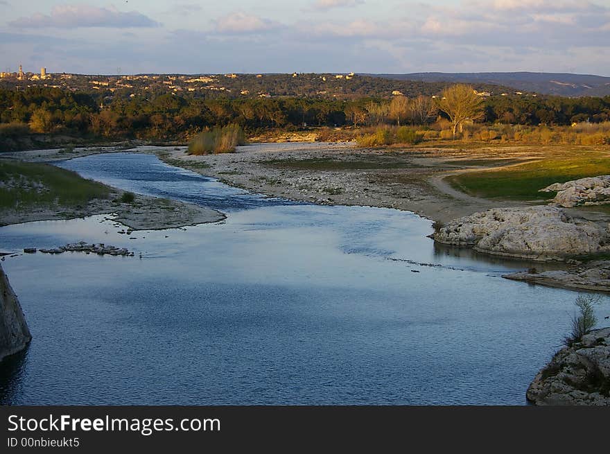 Countryside landscape, river