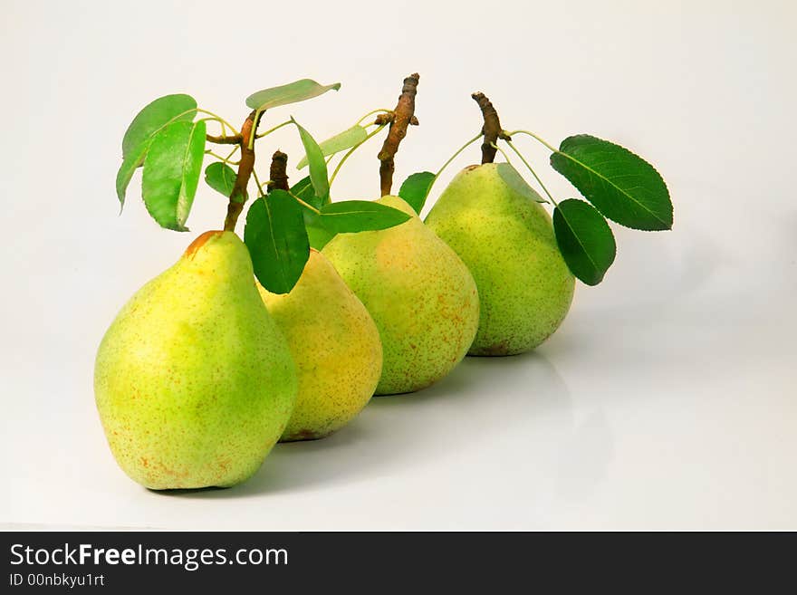 Pear on a white background